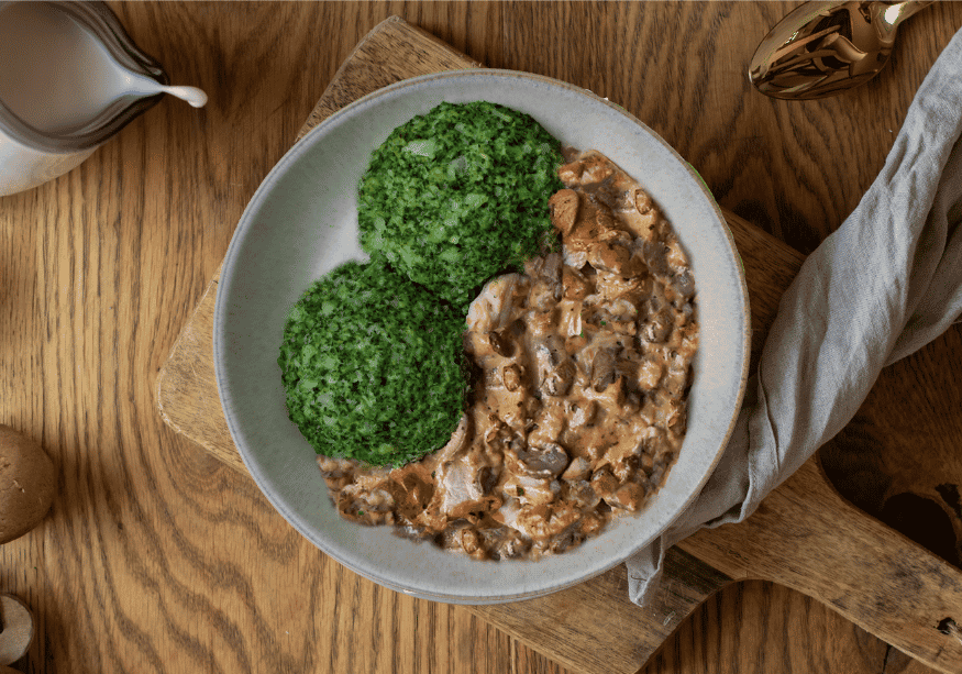 Chicken breast with mushroom cream sauce