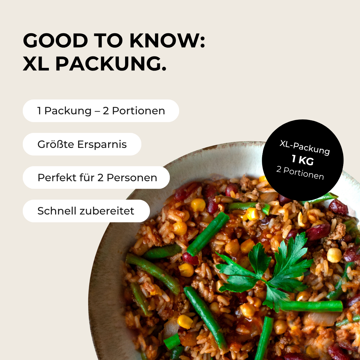 Chili con carne (XL, 2 portions)