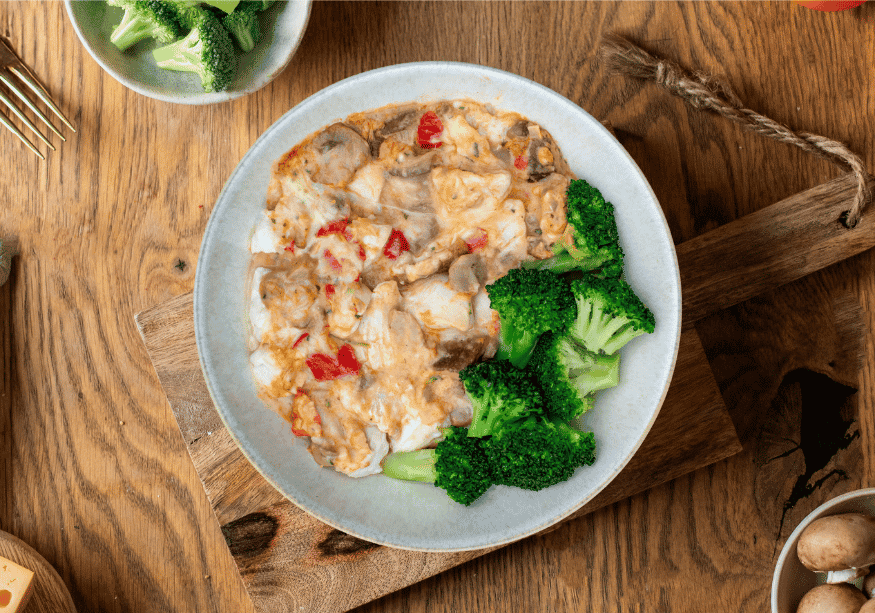 Poulet gratiné au fromage