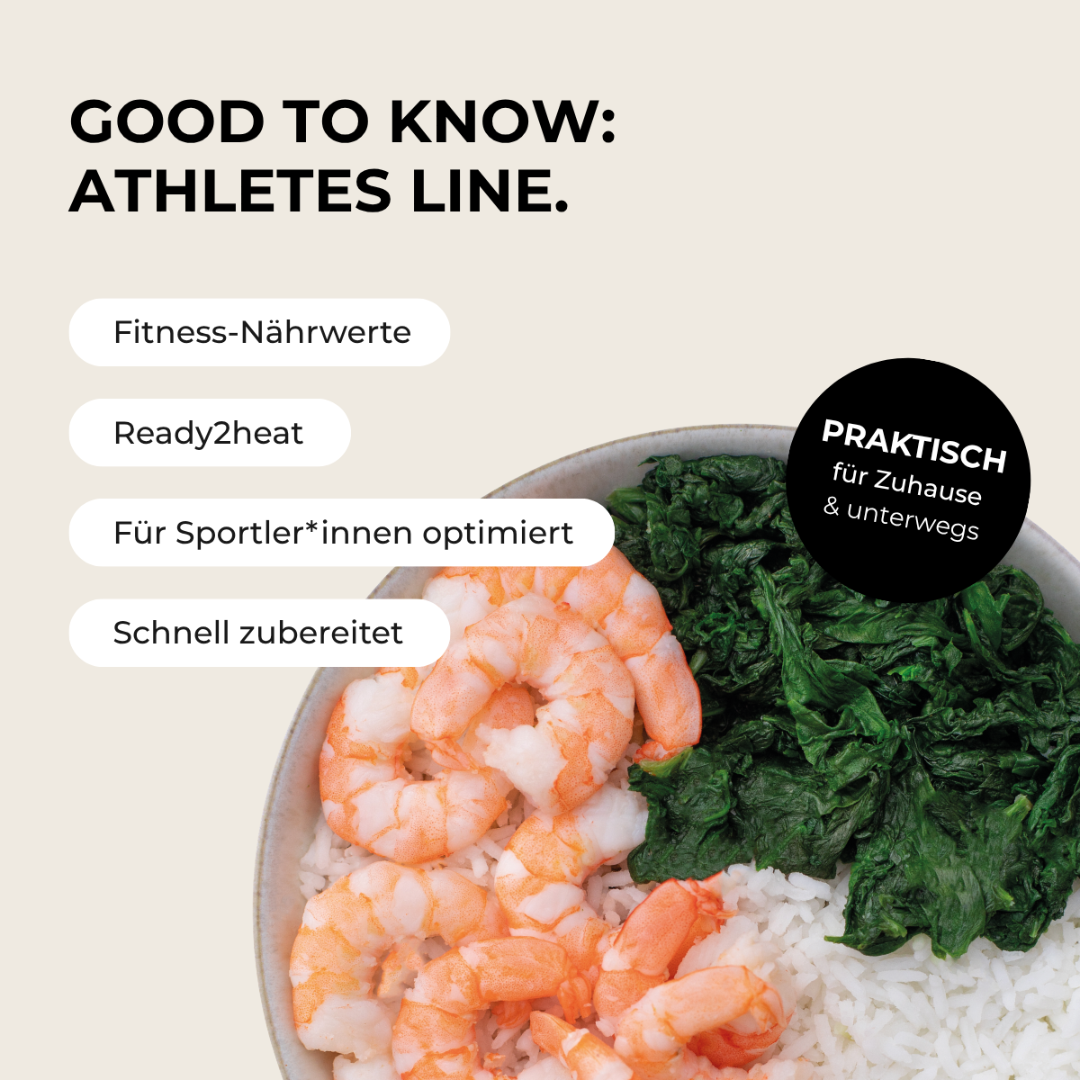 CH: Athletes Line: Garnele, Reis & Spinat