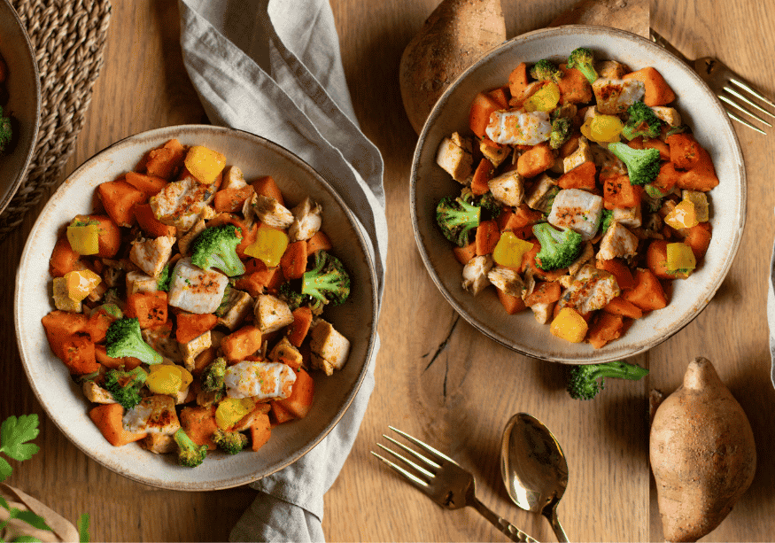 Sweet potato and chicken bowl (XL, 2 portions)
