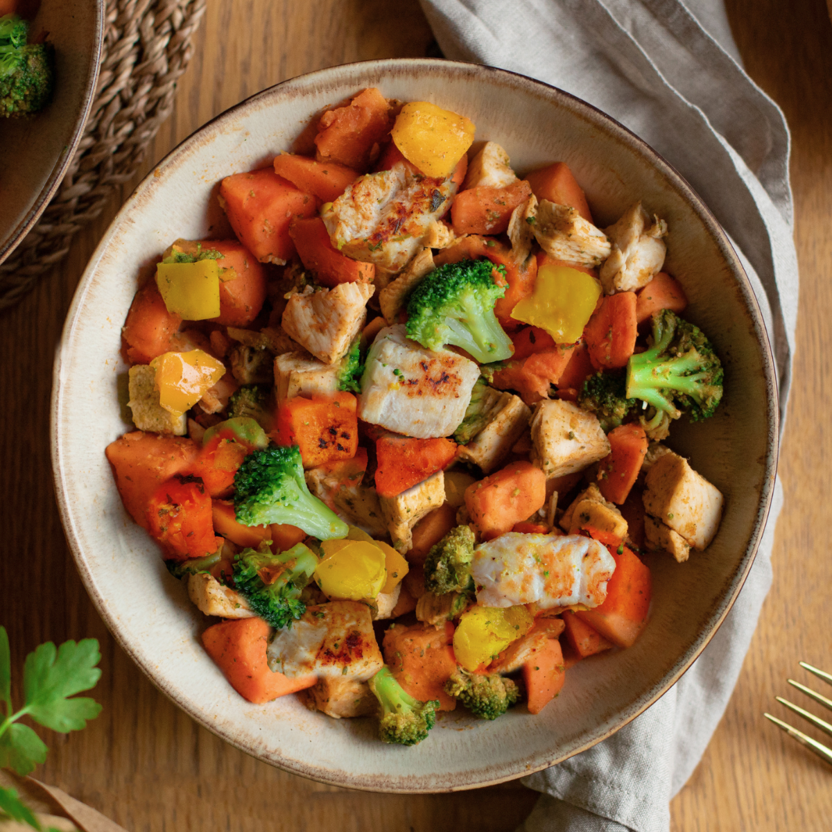Sweet potato and chicken bowl (XL, 2 portions)