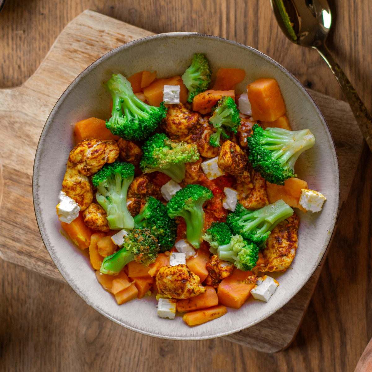 Sweet potato chicken bowl
