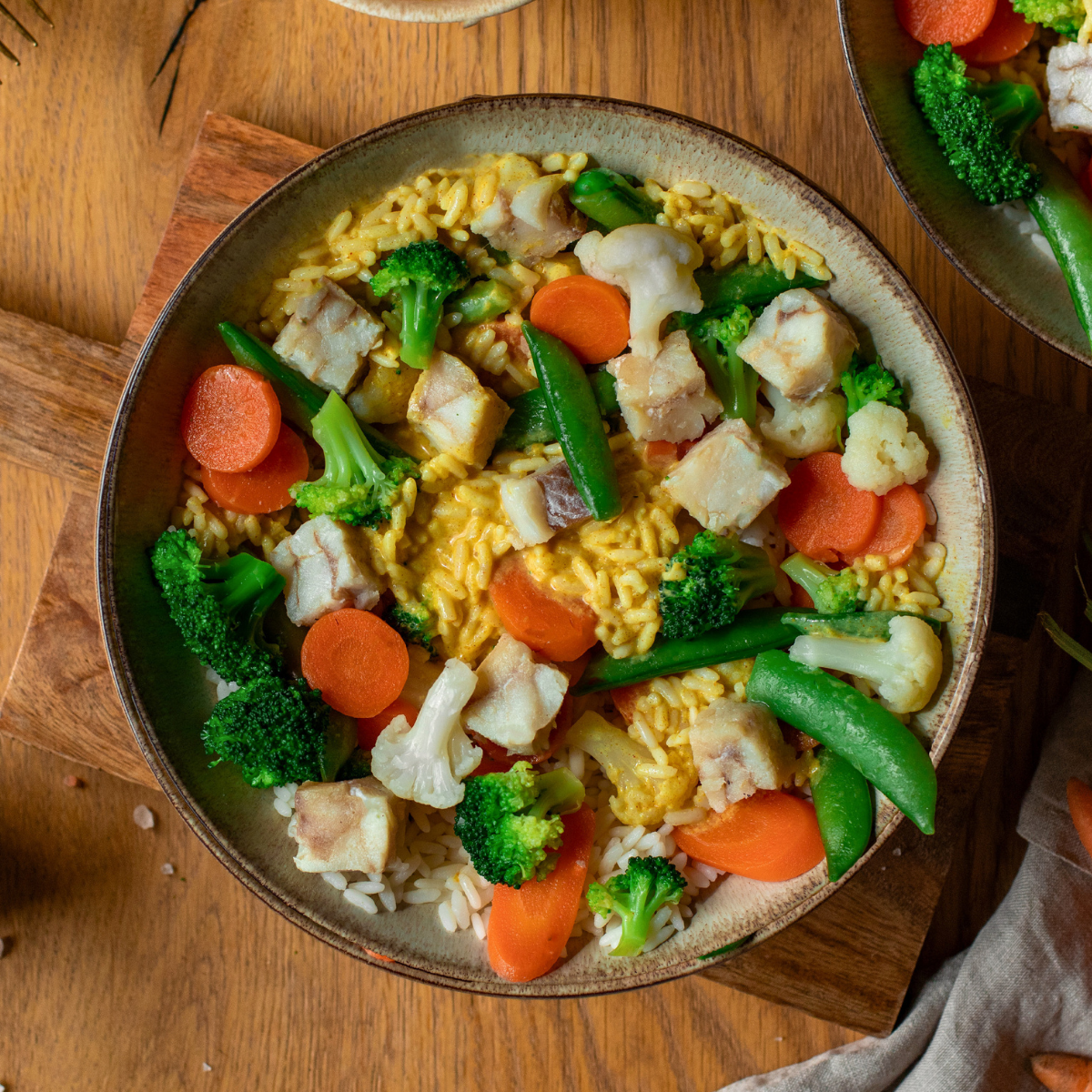 Pollock, rice & vegetables (XL, 2 portions)