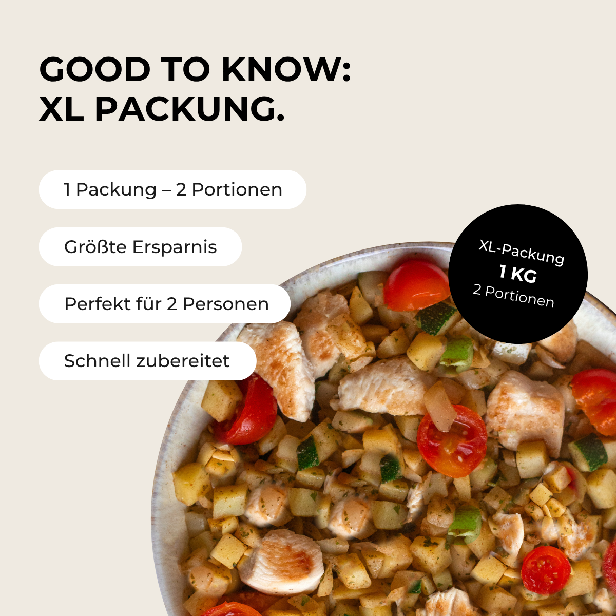 CH: Fried potatoes with chicken (XL, 2 servings)