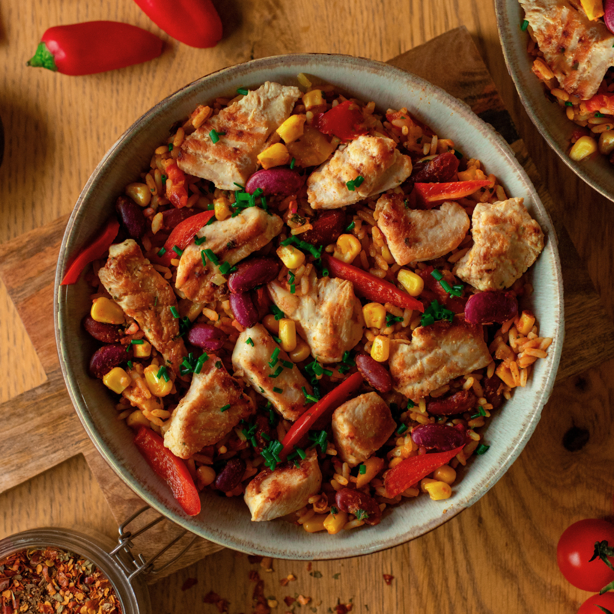 Chicken fajita bowl (XL, 2 portions)