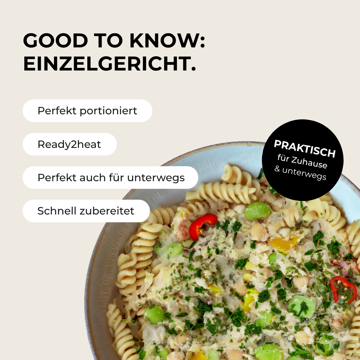 Fusilli protéinés à la sauce citronnelle