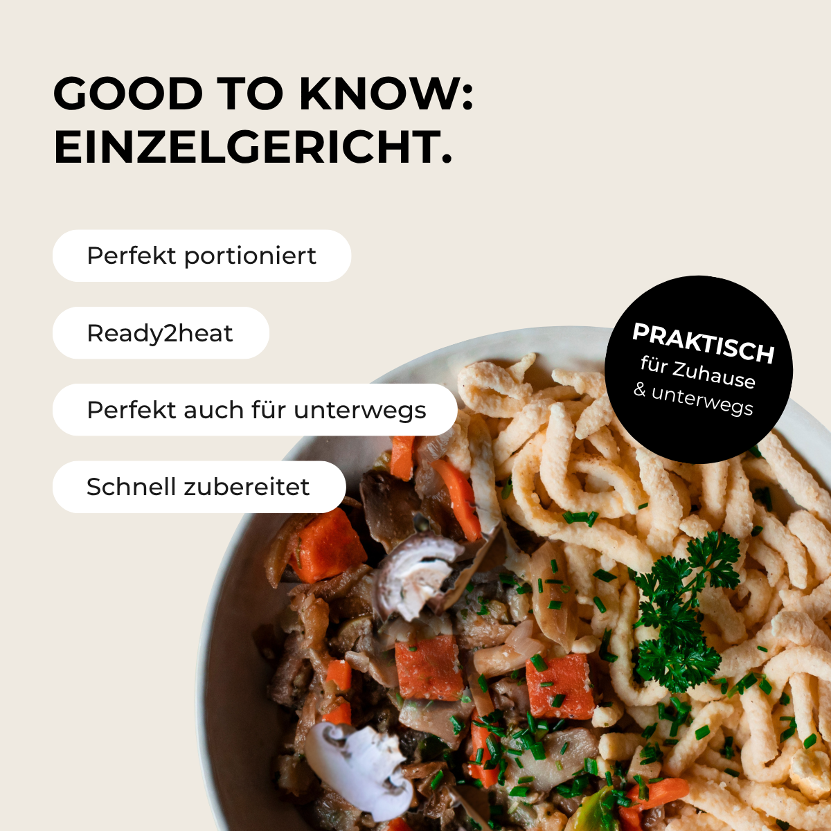 CH : Spätzle avec lamelles de bœuf