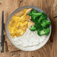 Poulet, riz, brocoli