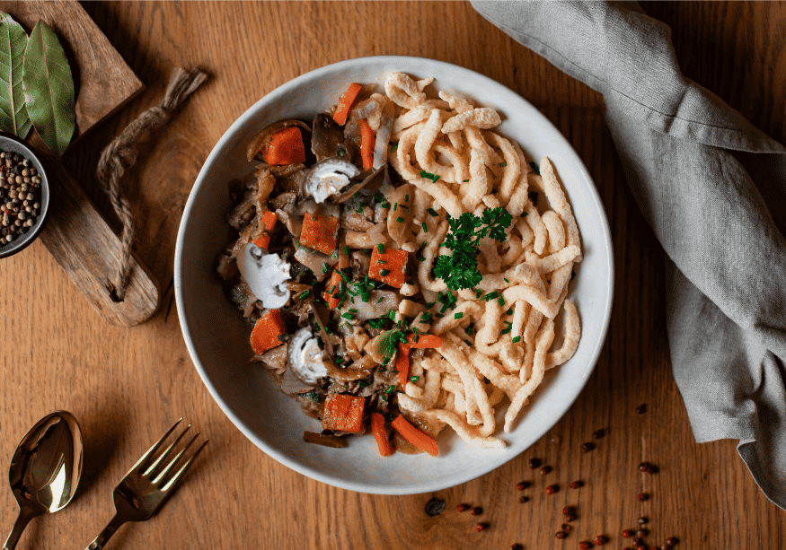 CH : Spätzle avec lamelles de bœuf
