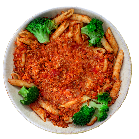 Penne protéinées à la bolognaise