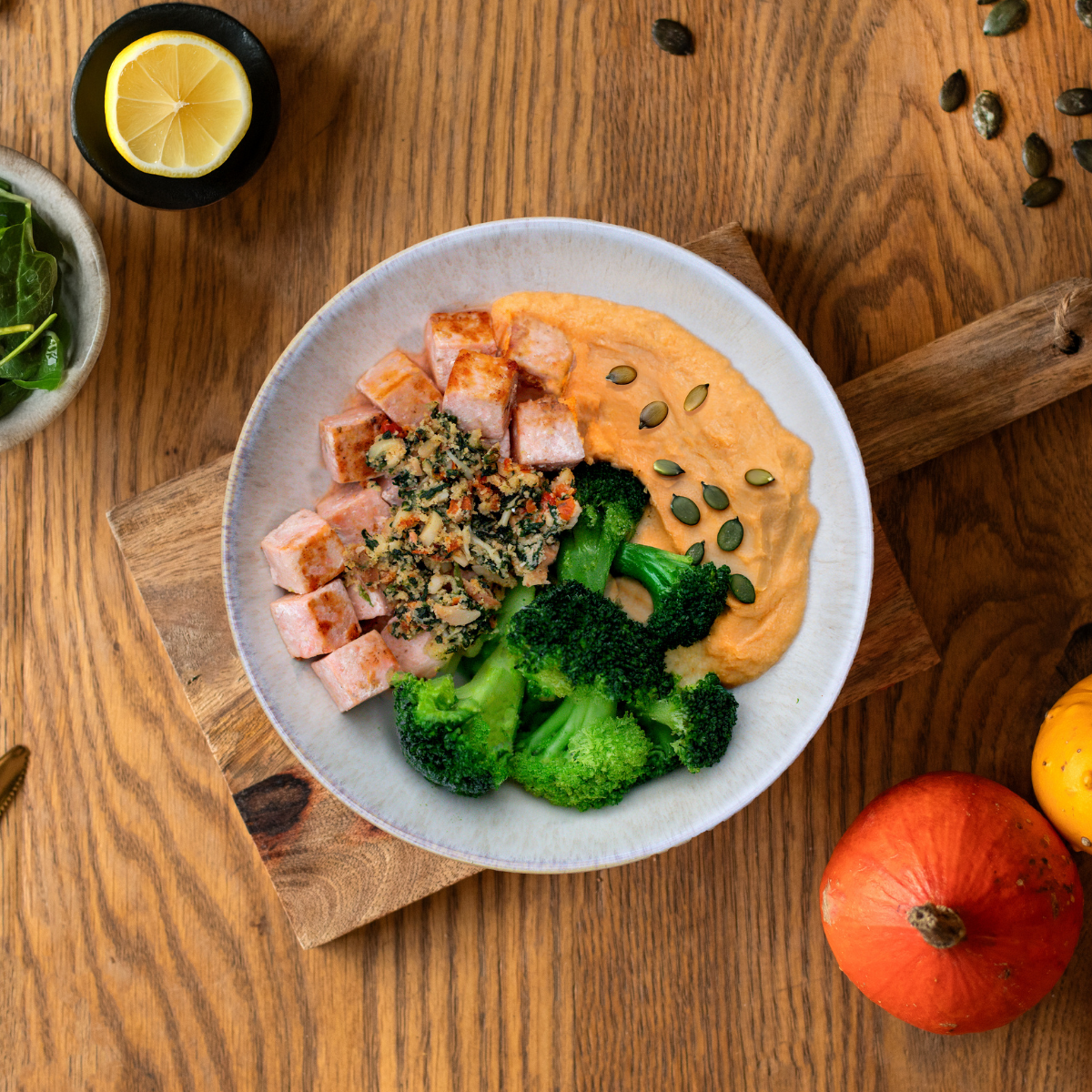 CH: Lachs mit Kürbis-Püree