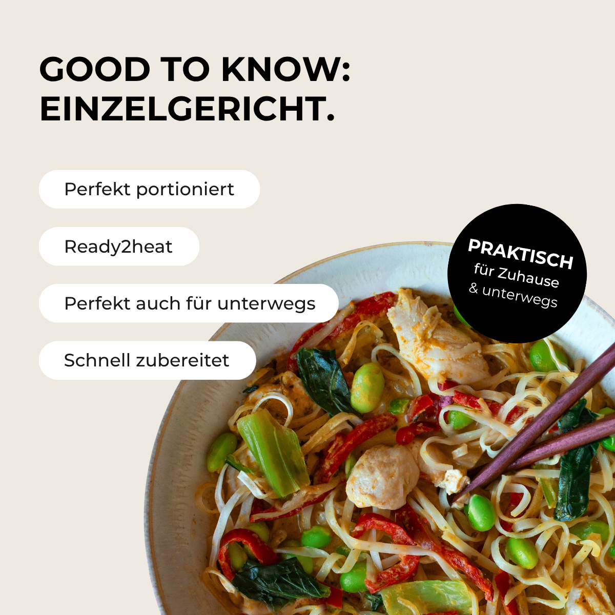 Reisnudeln in Kokossauce