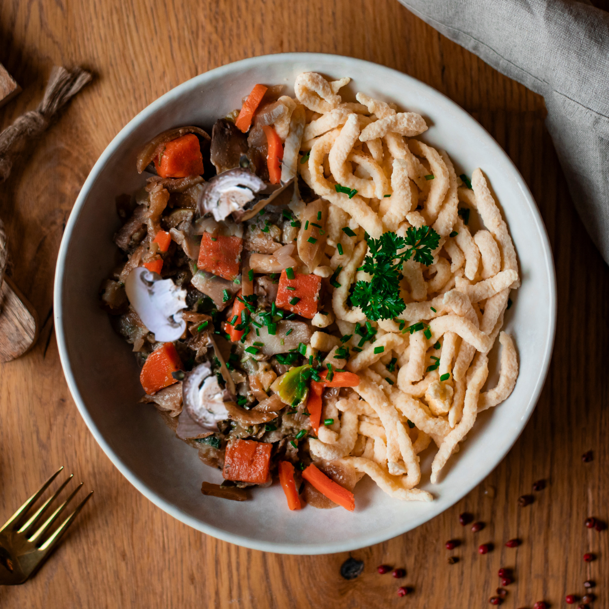 CH: Spätzle mit Rinderstreifen