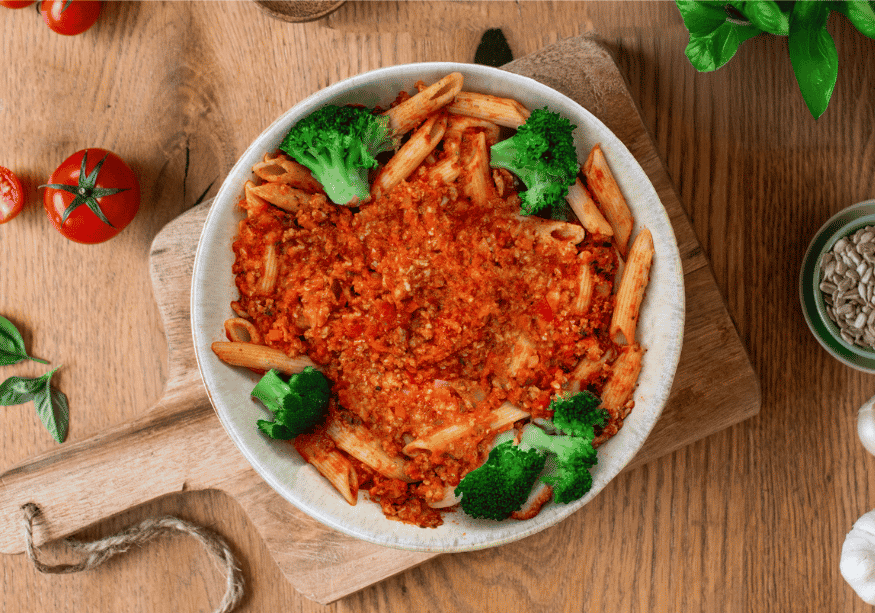 CH: Protein Penne mit Bolognese