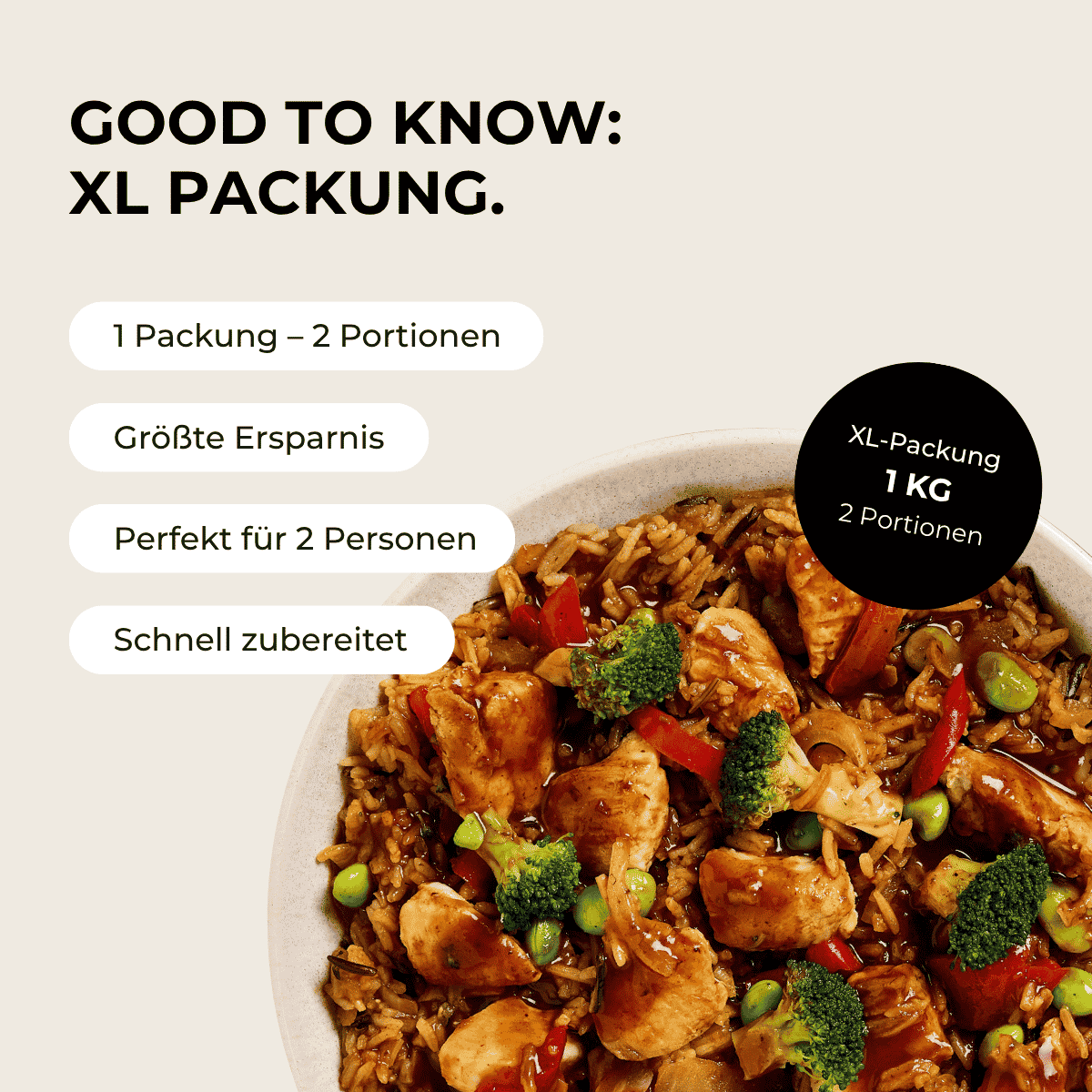 Chicken Teriyaki (XL, 2 Portionen)