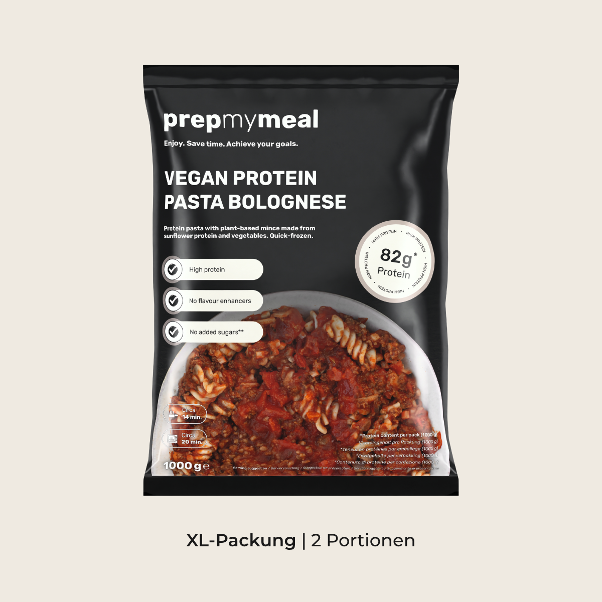 Vegane Protein Pasta Bolognese (XL, 2 Portionen)
